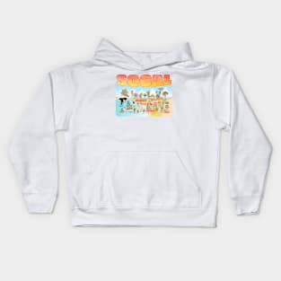 SoCal Cartoon Sunset Kids Hoodie